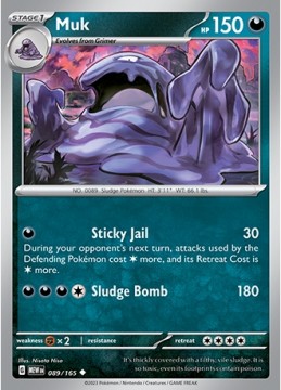 Muk REVERSE HOLO #89 - Pokemon Scarlet & Violet 151
