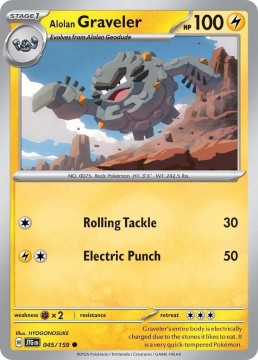 Alolan Graveler #45 - Pokemon Journey Together 