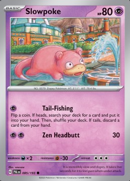 Slowpoke REVERSE HOLO #85 - Pokemon Paldea Evolved 