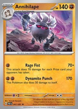 Annihilape REVERSE HOLO #47 - Pokemon Paldean Fates