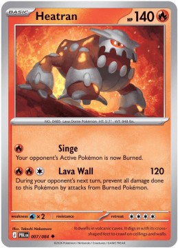 Heatran REVERSE HOLO #7 - Pokemon Pitch Black
