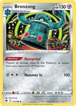 Bronzong REVERSE HOLO #112 - Pokemon Astral Radiance