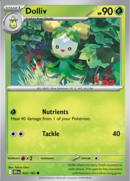 Dolliv REVERSE HOLO #22 - Pokemon Destined Rivals 