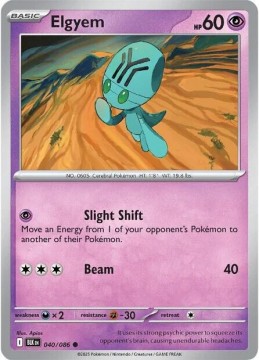 Elgyem POKEBALL HOLO #40 - Pokemon Black Bolt