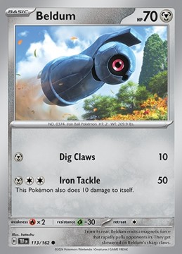 Beldum REVERSE HOLO #113 - Pokemon Temporal Forces
