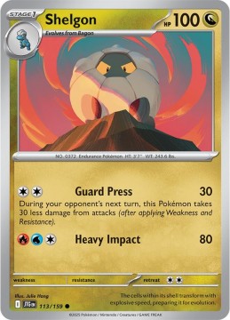 Shelgon REVERSE HOLO #113 - Pokemon Journey Together