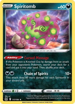 Spiritomb #117 - Pokemon Lost Origin 
