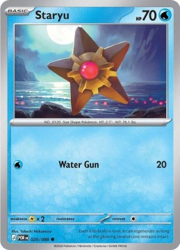 Staryu REVERSE HOLO #20 - Pokemon Perfect Order 