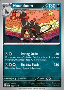 Houndoom #133 - Pokemon Obsidian Flames 