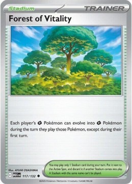 Forest of Vitality REVERSE HOLO #117 - Pokemon Mega Evolution