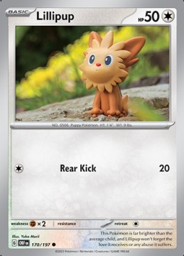 Lillipup #170 - Pokemon Obsidian Flames