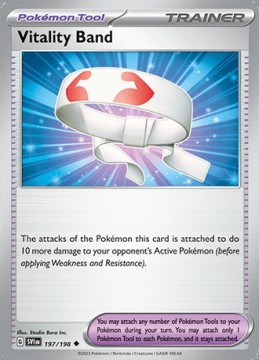 Vitality Band REVERSE HOLO #197 - Pokemon Scarlet & Violet