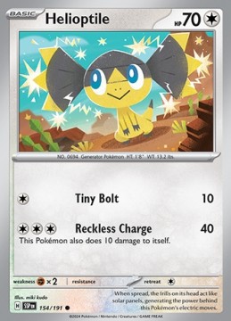 Helioptile REVERSE HOLO #154 - Pokemon Surging Sparks