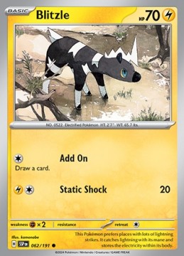 Blitzle REVERSE HOLO #62 - Pokemon Surging Sparks 