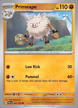 Primeape #107 - Pokemon Paldea Evolved 