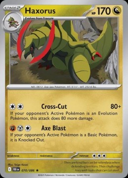 Haxorus HOLO #70 Pokemon Black Bolt