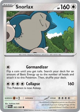 Snorlax REVERSE HOLO #63 - Pokemon Perfect Order 