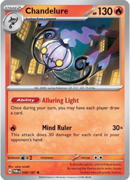 Chandelure HOLO #38 - Pokemon Twilight Masquerade