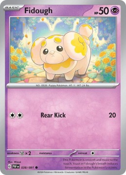 Fidough REVERSE HOLO #38 - Pokemon Paldean Fates