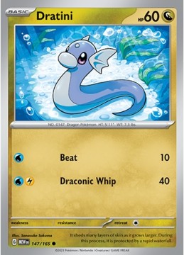 Dratini REVERSE HOLO #147 - Pokemon Scarlet & Violet 151