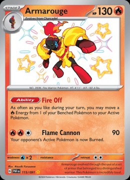 Armarouge (shiny) #115 - Pokemon Paldean Fates