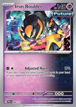 Iron Boulder REVERSE HOLO #46 - Pokemon Prismatic Evolutions
