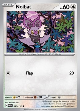 Noibat REVERSE HOLO #90 - Pokemon Prismatic Evolutions