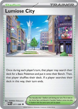 Lumiose City REVERSE HOLO #77 - Pokemon Perfect Order