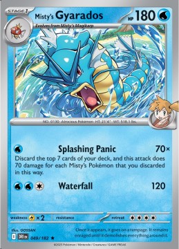 Misty's Gyarados REVERSE HOLO #49 Pokemon Destined Rivals