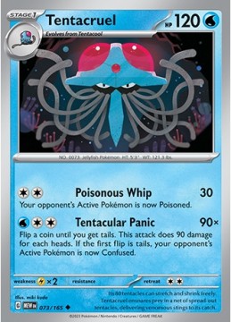 Tentacruel REVERSE HOLO #73 - Pokemon Scarlet & Violet 151