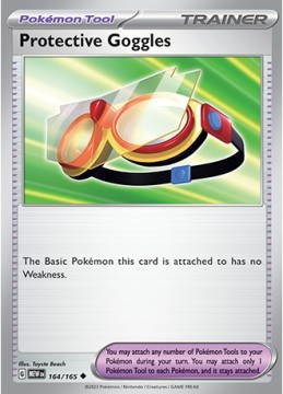 Protective Goggles REVERSE HOLO #164 - Pokemon Scarlet & Violet 151
