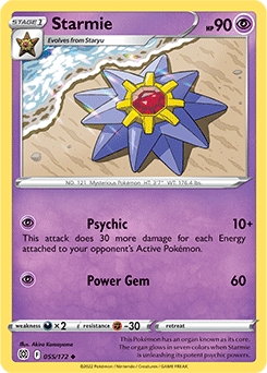 Starmie REVERSE HOLO #55 - Pokemon Brilliant Stars
