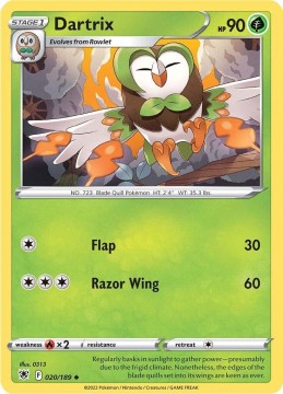 Dartrix REVERSE HOLO #20 - Pokemon Astral Radiance