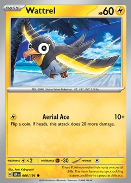 Wattrel #66 - Pokemon Surging Sparks