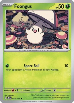 Foongus REVERSE HOlO #10 - Pokemon Journey Together