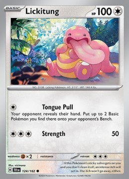 Lickitung REVERSE HOLO #124 - Pokemon Temporal Forces 