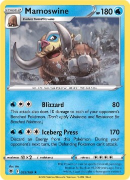 Mamoswine REVERSE HOLO #33 - Pokemon Astral Radiance