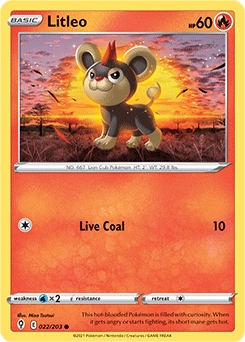 Litleo #22 - Pokemon Evolving Skies 