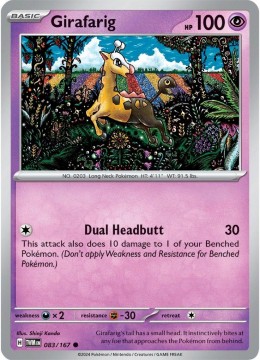 Girafarig REVERSE HOLO #83 - Pokemon Twilight Masquerade