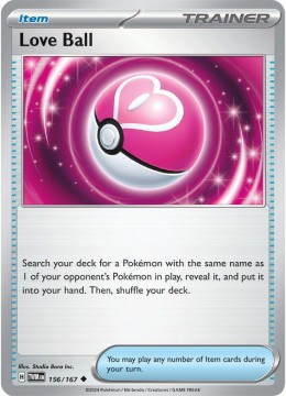 Love Ball REVERSE HOLO #156 - Pokemon Twilight Masquerade