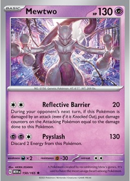 Mewtwo REVERSE HOLO #150 - Pokemon Scarlet & Violet 151