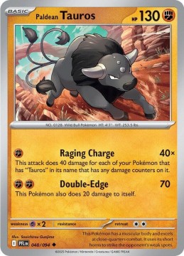 Paldean Tauros REVERSE HOLO #48 - Pokemon Phantasmal Flames