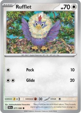 Rufflet REVERSE HOLO #77 - Pokemon Black Bolt 