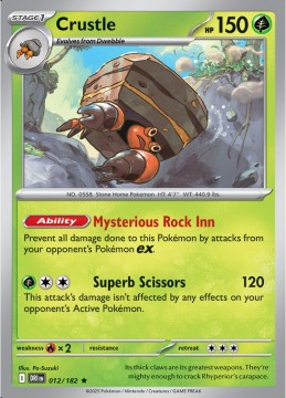 Crustle REVERSE HOLO #12 - Pokemon Destined Rivals