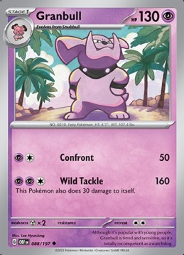 Granbull #88 - Pokemon Obsidian Flames 