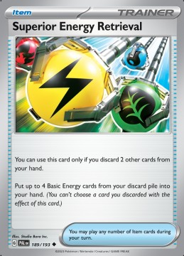 Superior Energy Retrieval REVERSE HOLO #189 - Pokemon Paldea Evolved