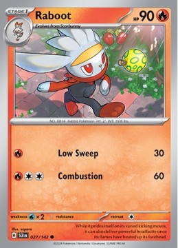 Raboot REVERSE HOLO #27 - Pokemon Stellar Crown