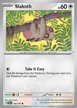 Slakoth REVERSE HOLO #145 - Pokemon Surging Sparks