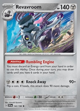 Revavroom REVERSE HOLO #142 - Pokemon Scarlet & Violet