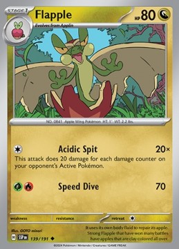 Flapple #139 - Pokemon Surging Sparks